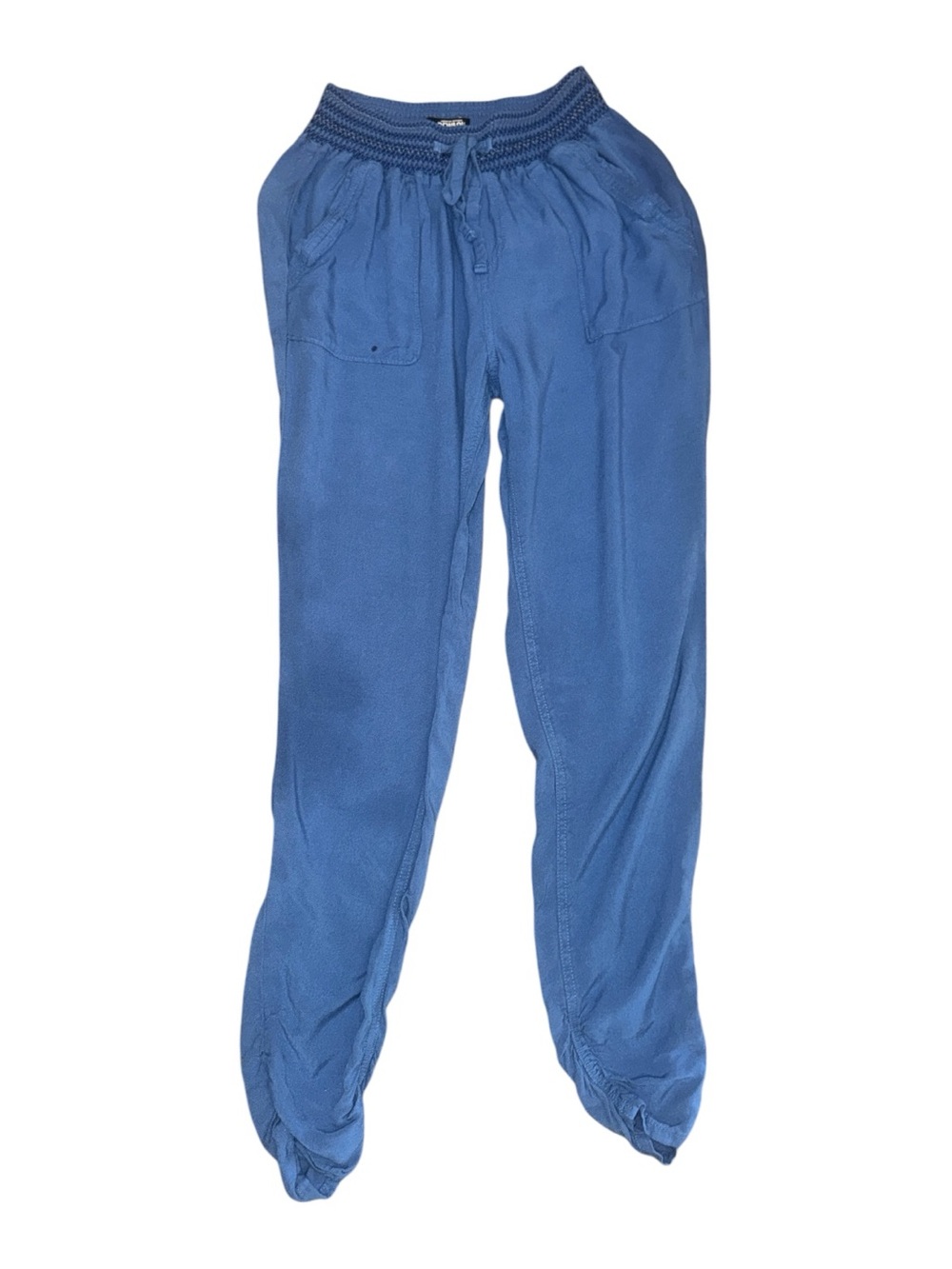 Rewash Women’s Medium Blue Drawstring Joggers Comfortable Loungewear Bohemian